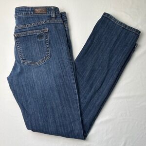 Liz Claiborne Womens Jeans Size 6 Blue Denim City Fit Mid Rise Straight Leg